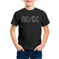 AC/DC rock band logo in white for kids