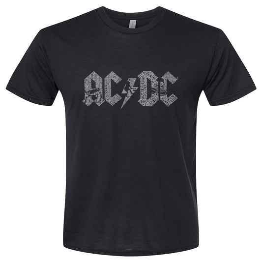 AC/DC rock band logo in white adult unisex 