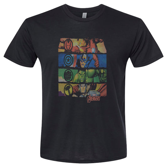 Marvel avengers front design with iron man, captain america, hulk, and thor for adults unisex
