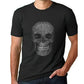 black and white mexican aztec skull front design unisex t-shirt for adults
