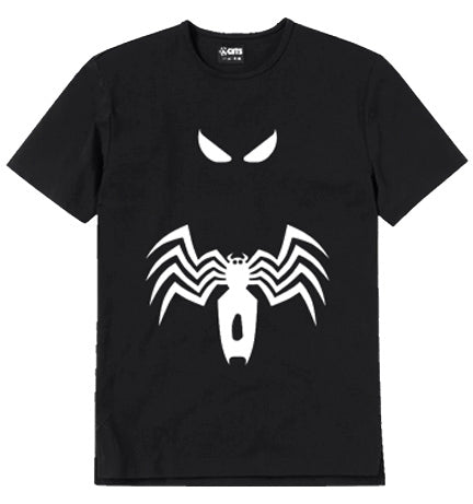 Spiderman t-shirt with front designs in black and white for kids 