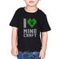 I love minecraft t-shirt front design for kids