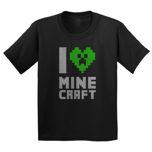 I love minecraft t-shirt front design for kids