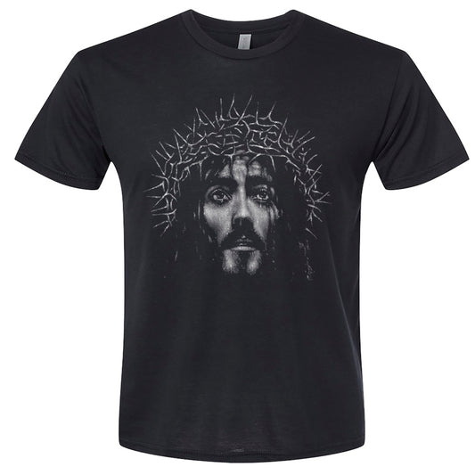 Jesus christ front design black and white unisex t-shirt for adults