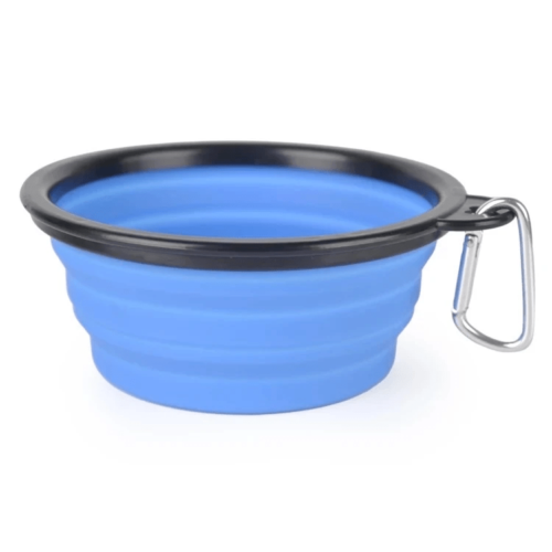 portable collapsible silicone water dog/cat bowl 