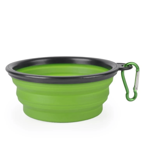 portable collapsible silicone water dog/cat bowl