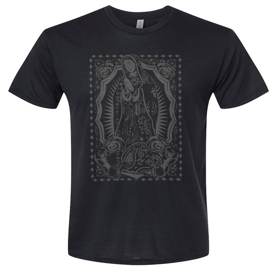 Virgin mary gray front design t-shirt for adults unisex