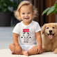 Introducing our white baby body suit, perfect for your little one! Made with soft and comfortable fabric, this suit features the empowering phrase "Yo decido cuando se duerme esta casa".
