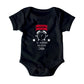 Introducing our white baby body suit, perfect for your little one! Made with soft and comfortable fabric, this suit features the empowering phrase "Yo decido cuando se duerme esta casa".