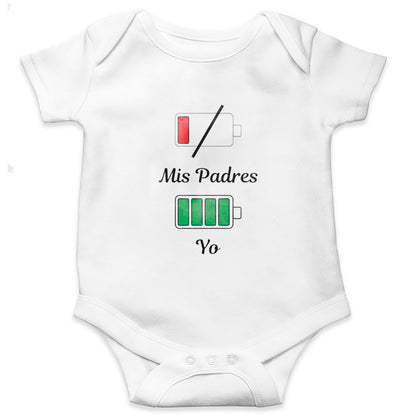 white baby bodysuits with cute and funny text in spanish