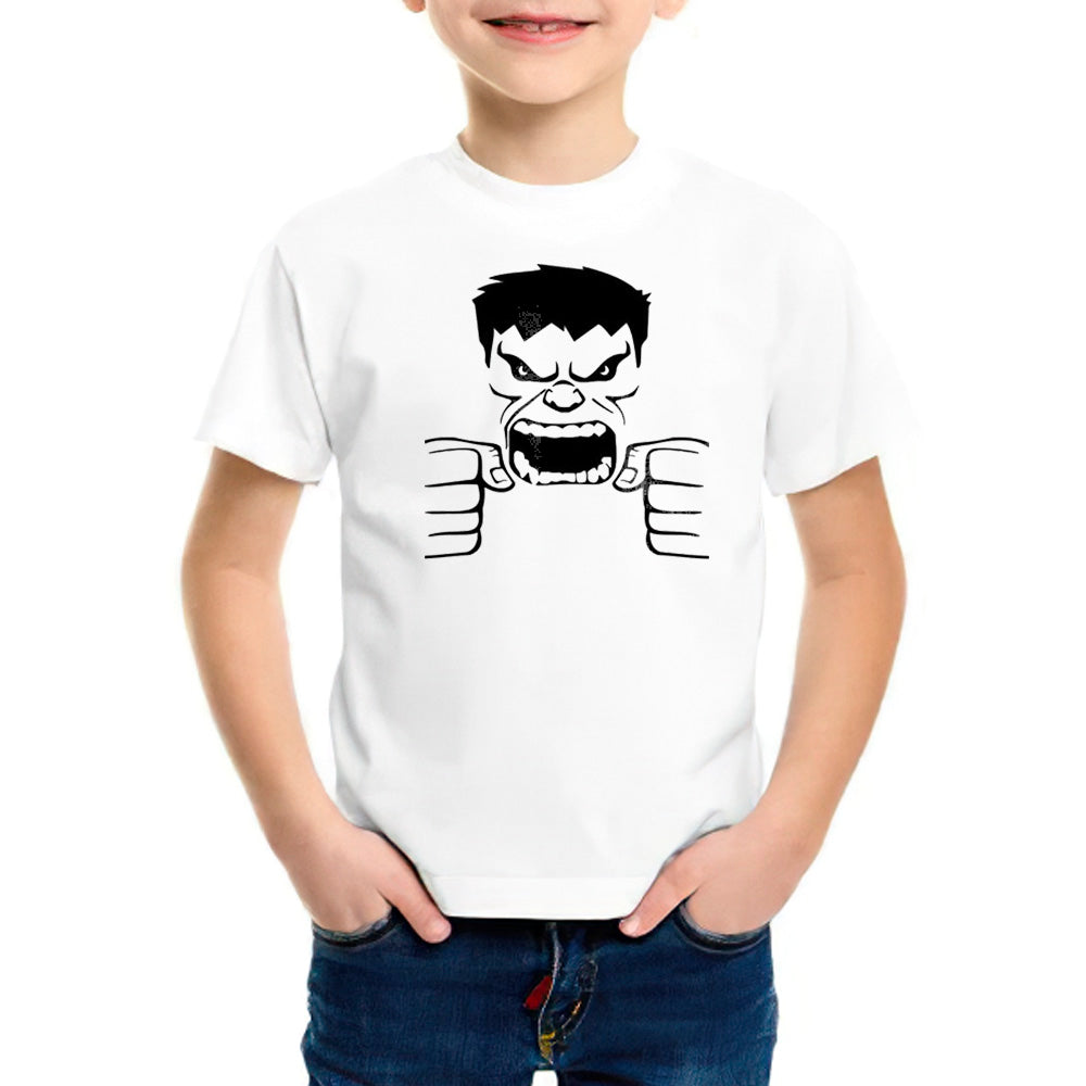 Marvel hulk t-shirt front design for kids