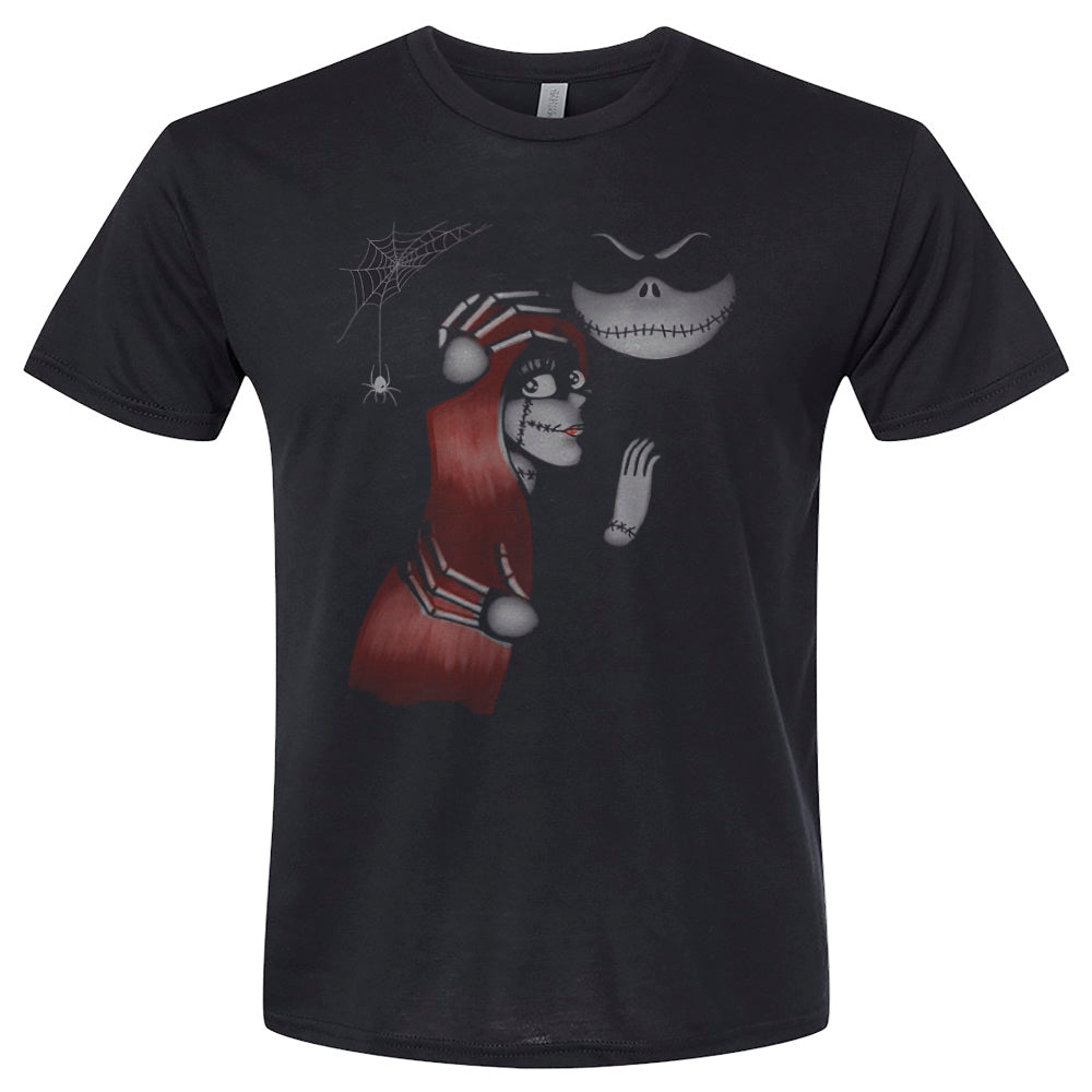 jack skeleton t-shirt front design for adults unisex