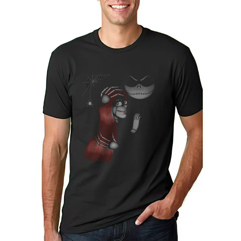 jack skeleton t-shirt front design for adults unisex